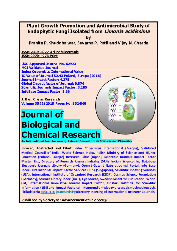 (PDF) Plant Growth Promotion and Antimicrobial Study of Endophytic ...