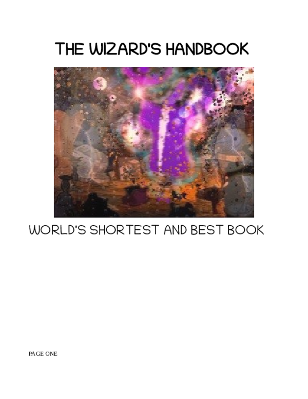 (PDF) THE WIZARD'S HANDBOOK WORLD'S SHORTEST AND BEST BOOK MIKE EMERY