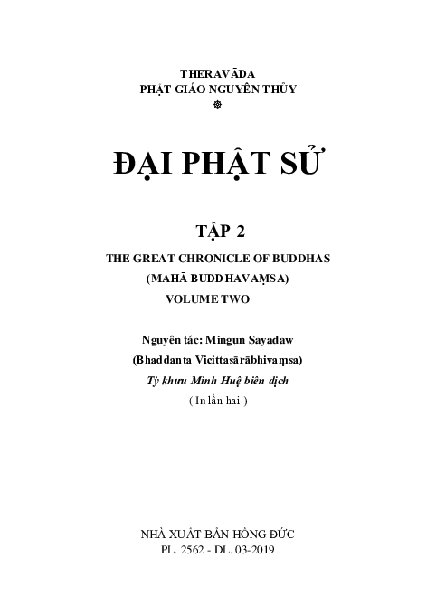 (PDF) THERAVĀDA PHẬT GIÁO NGUYÊN THỦY ĐẠI PHẬT SỬ TẬP 2 THE GREAT ...