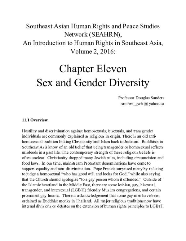 (DOC) Sex and Gender Diversity (LGBTI in Southeast Asia)