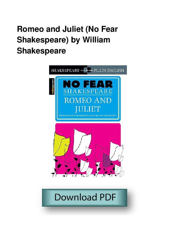 (PDF) Romeo and Juliet (No Fear Shakespeare) by William Shakespeare