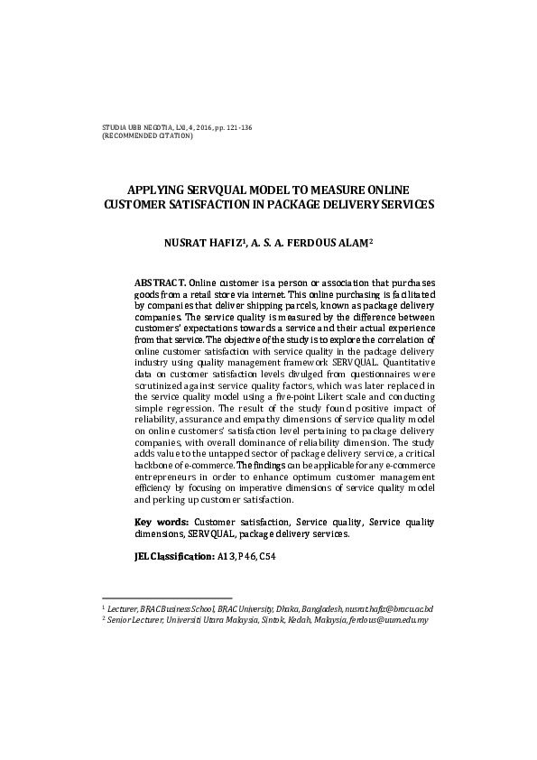 5 dimensions of service quality with example picture