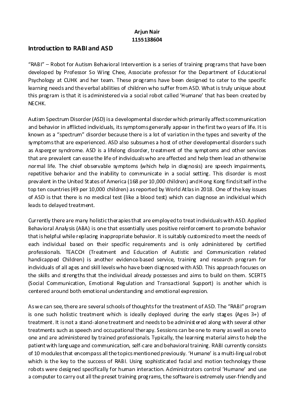 (PDF) Introduction to RABI and ASD