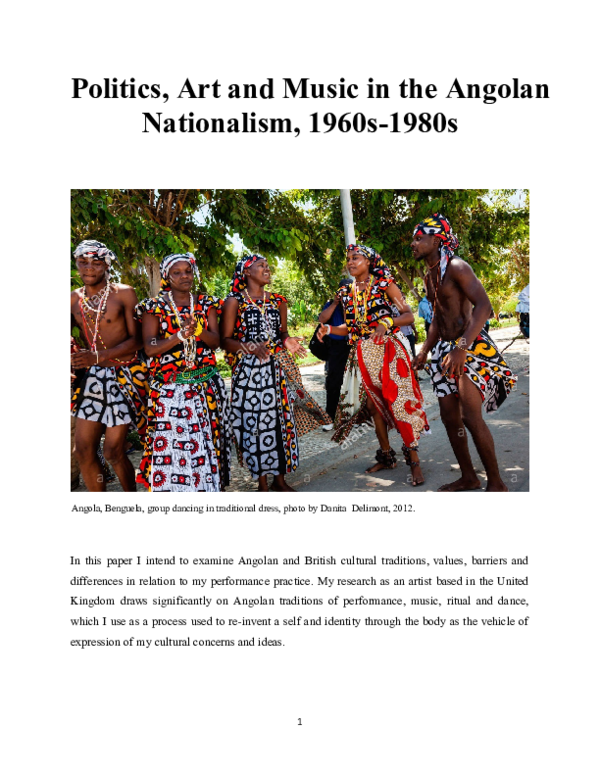 (DOC) Politics, Art and Music in the Angolan Nationalism, 1960s-1980s