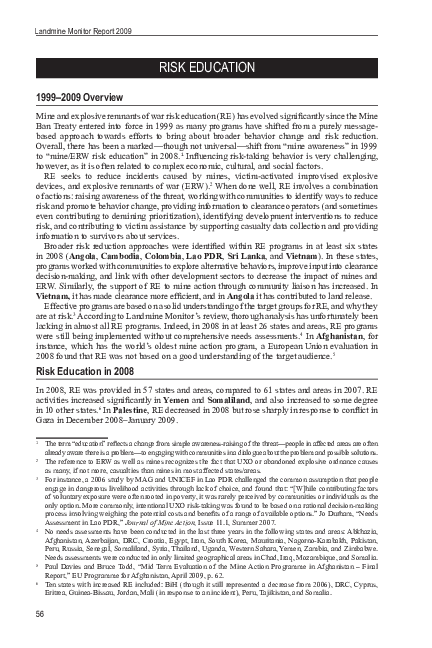 (PDF) Mine Risk Education Survey in Northern Iraq (2009)