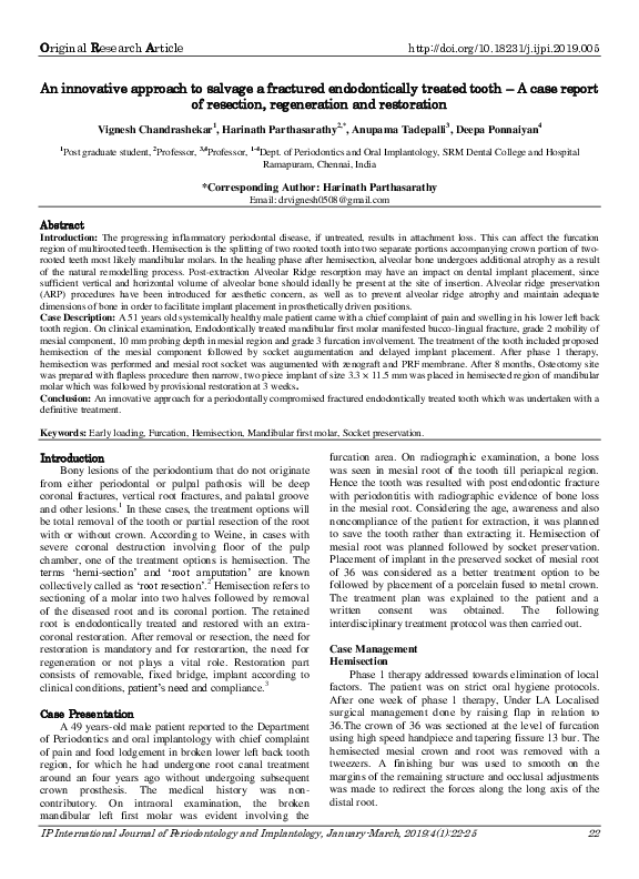 (PDF) ENDOPERIO LESION A CASE REPORT Editor International Journal
