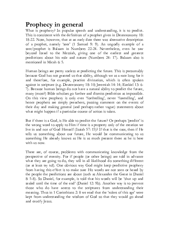 (PDF) Prophecy