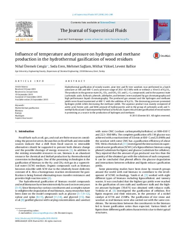 (PDF) Influence of temperature and pressure on hydrogen and methane ...
