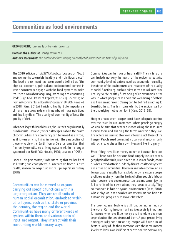 (PDF) Communities as Food Environments (2019)