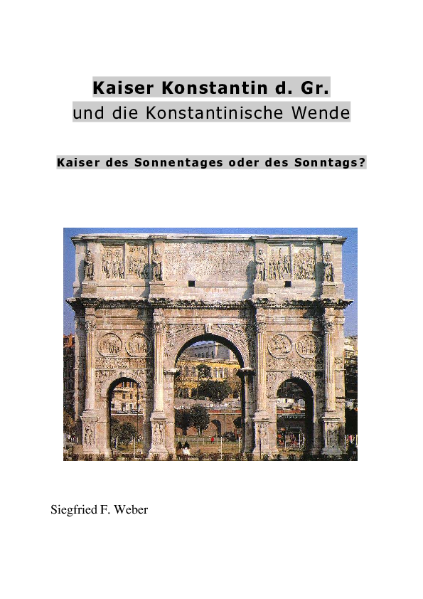 (PDF) Kaiser Konstantin u. d. Konstantinische Wende | Siegfried F ...