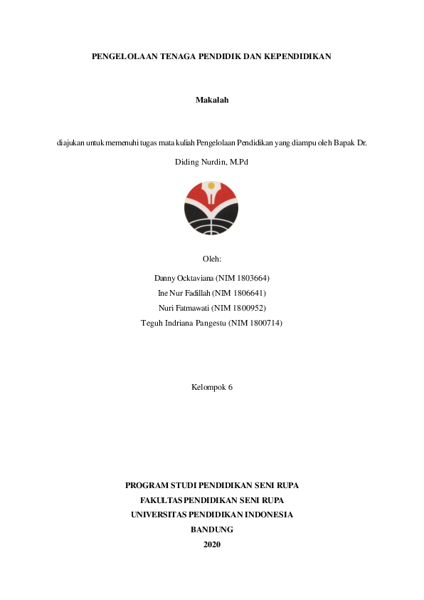 (PDF) PENGELOLAAN TENAGA PENDIDIK DAN KEPENDIDIKAN