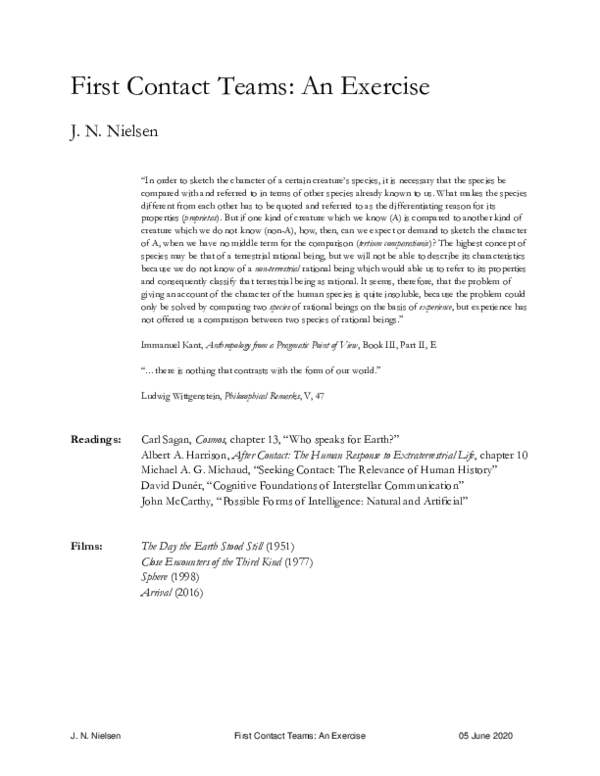 (PDF) First Contact Teams - An Exercise