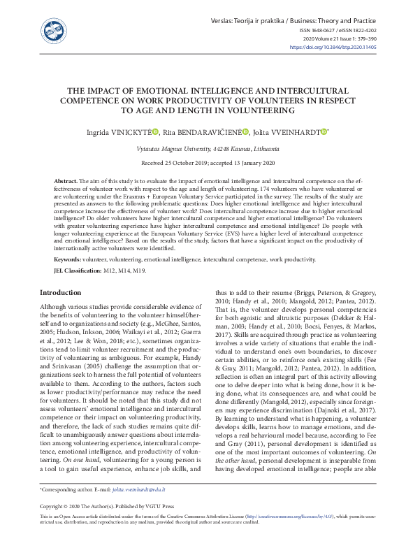 (PDF) The impact of emotional intelligence and intercultural competence ...