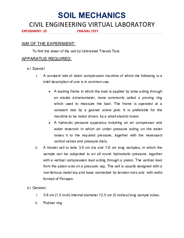 (PDF) SOIL MECHANICS CIVIL ENGINEERING VIRTUAL LABORATORY AIM OF THE ...