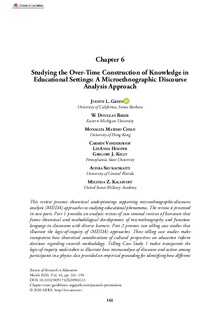 (PDF) Studying the Over-time Construction of Knowledge in Educational ...