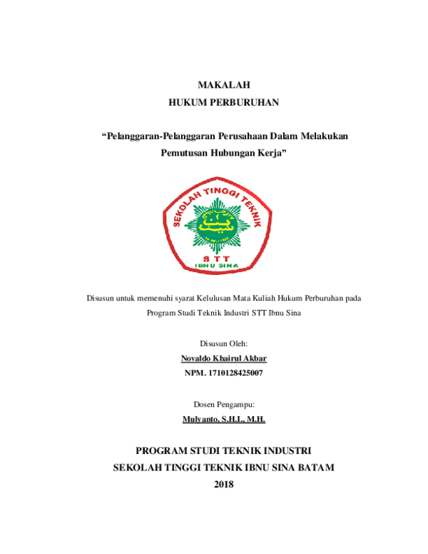 Hukum Perburuhan Research Papers Academia Edu