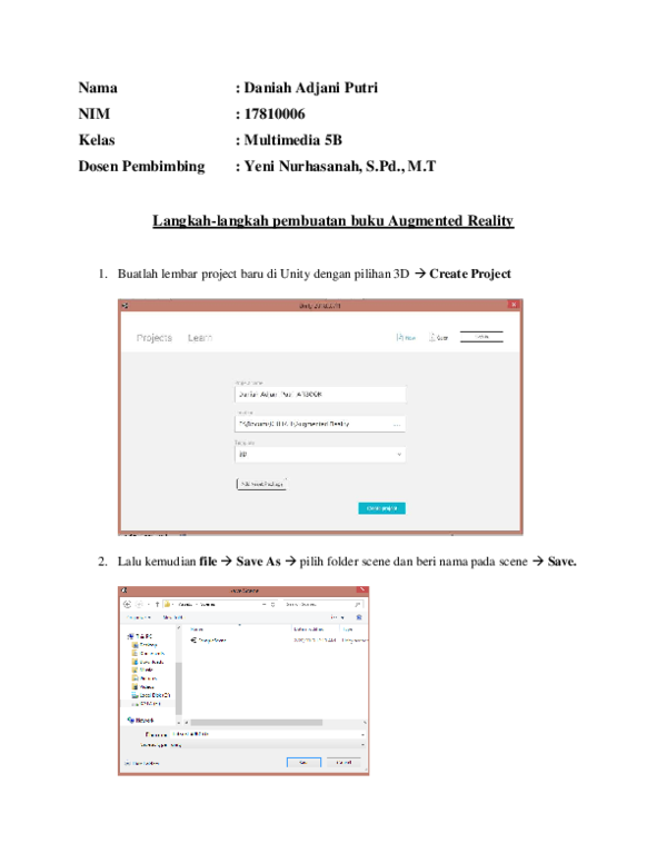 (PDF) Prosedur Pembuatan Buku AR Menggunakan Unity 3D dan Vuforia