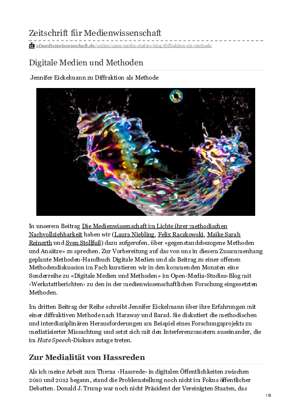 (PDF) Diffraktion als Methode