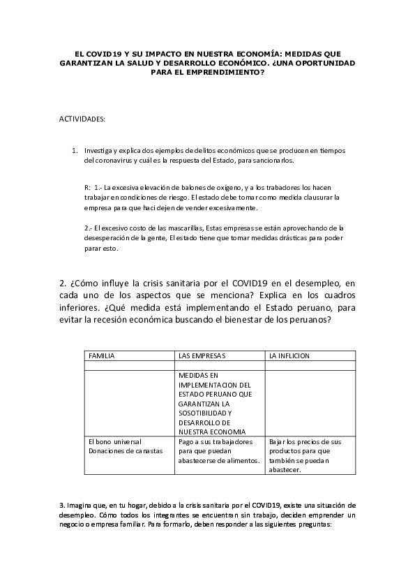 (DOC) EL COVID19 Y SU IMPACTO EN NUESTRA ECONOMÍA: MEDIDAS QUE ...