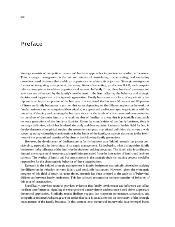(PDF) Preface to Handbook of Research on the Strategic Management of ...