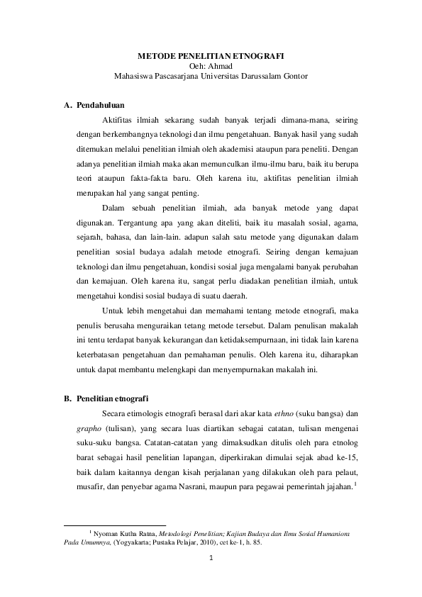 Metode Penelitian Sosial Research Papers Academia Edu