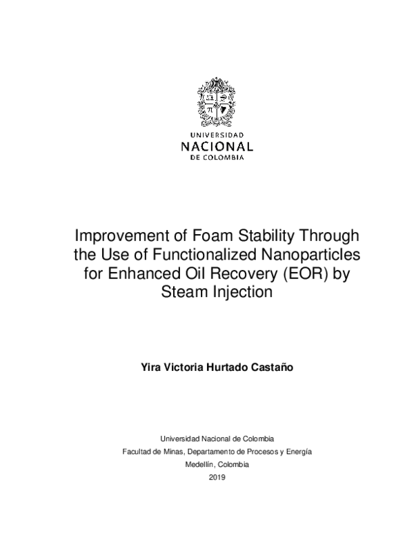 (PDF) Improvement of Foam Stability Through the Use of Functionalized ...
