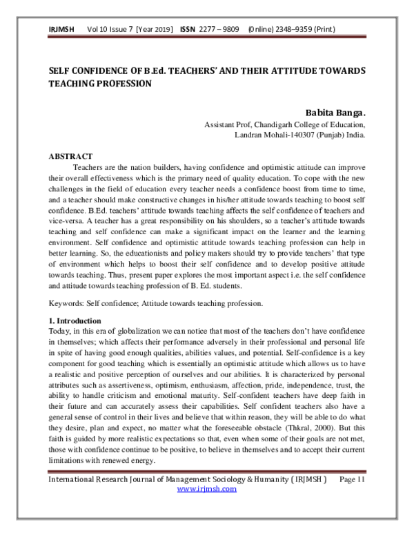 pdf-self-confidence-of-b-ed-teachers-and-their-attitude-towards