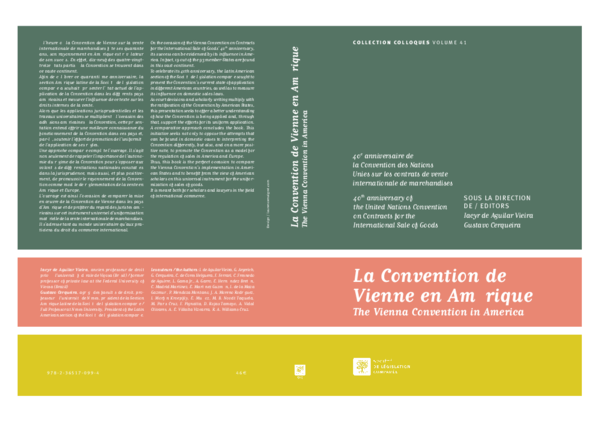 (PDF) La Convention de Vienne en Amérique. 40e anniversaire de la