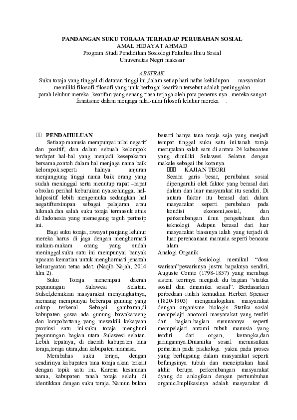 Contoh Makalah Kebudayaan Suku Toraja Jajaran Soal