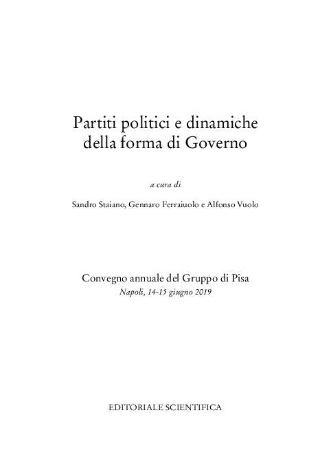(PDF) Partiti politici e dinamiche della forma di Governo a cura di ...