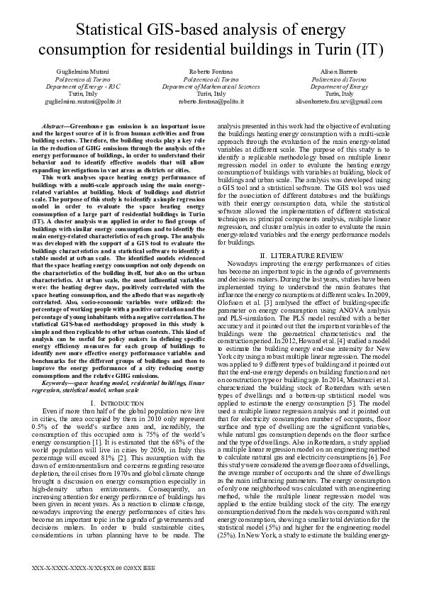(PDF) Statistical GIS-based analysis of energy consumption for ...
