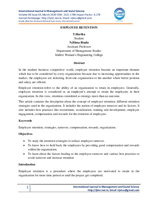 Research paper on employee retention pdf image