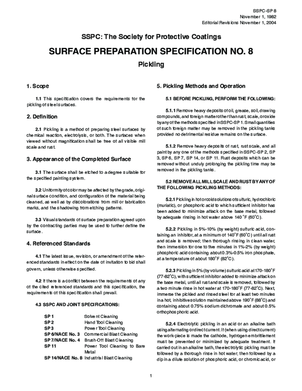 (PDF) SSPC The Society for Protective Coatings SURFACE PREPARATION