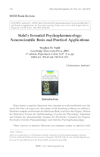 PDF) Stahl's Essential Psychopharmacology: Neuroscientifi c Basis and  Practical Applications | Ayman gawish - Academia.edu