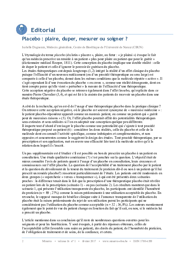 Placebo Effect Research Papers Academia Edu