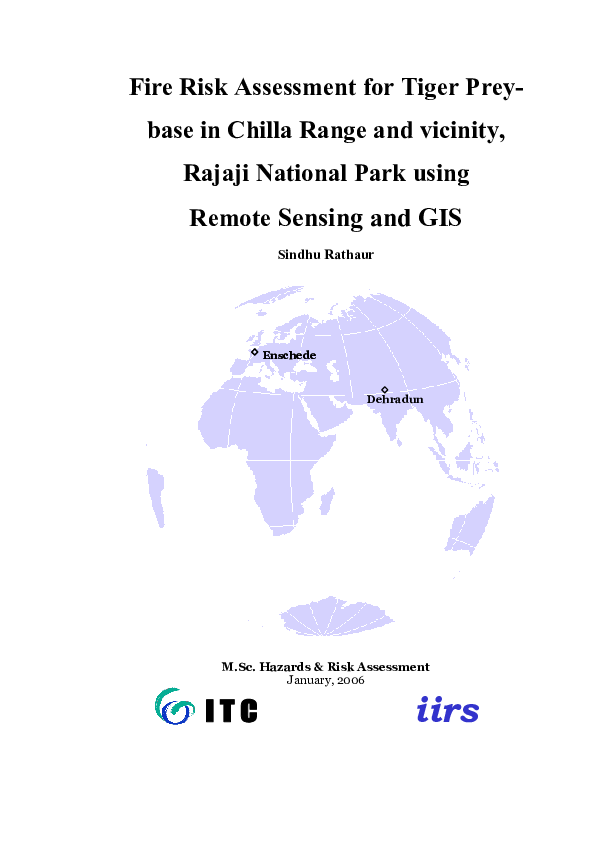 (PDF) Fire Risk Assessment for Tiger Prey- base in Chilla Range and ...