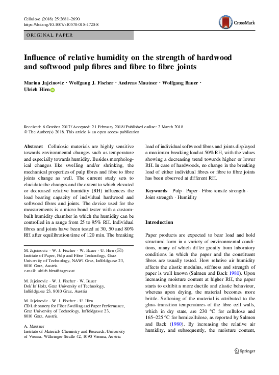 (PDF) Influence of relative humidity on the strength of hardwood and ...