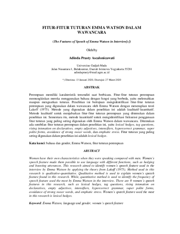 Gender Languages And Linguistics Research Papers Academia Edu