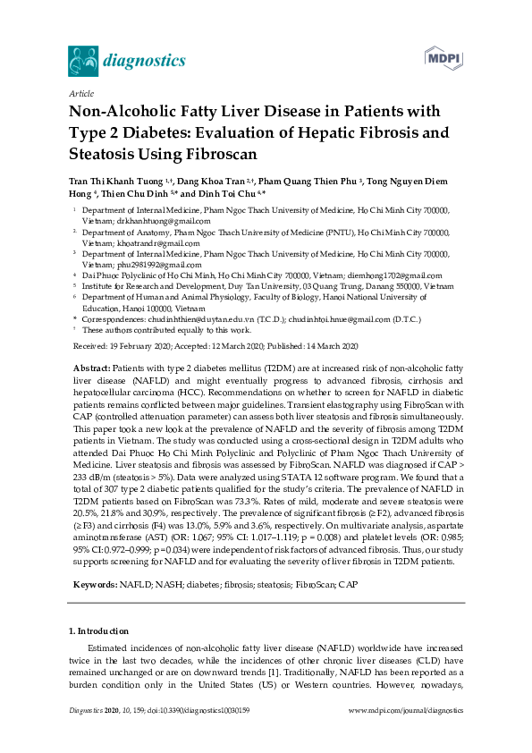 (PDF) Non-Alcoholic Fatty Liver Disease in Patients with Type 2 ...