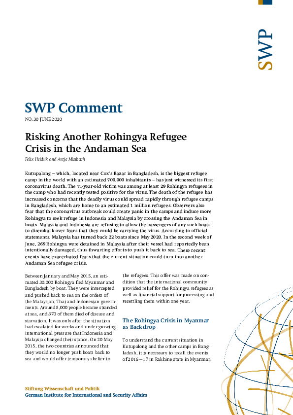 (PDF) Risking Another Rohingya Refugee Crisis in the Andaman Sea