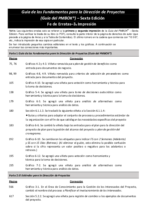 (PDF) Guía de los Fundamentos para la Dirección de Proyectos (Guía del ...