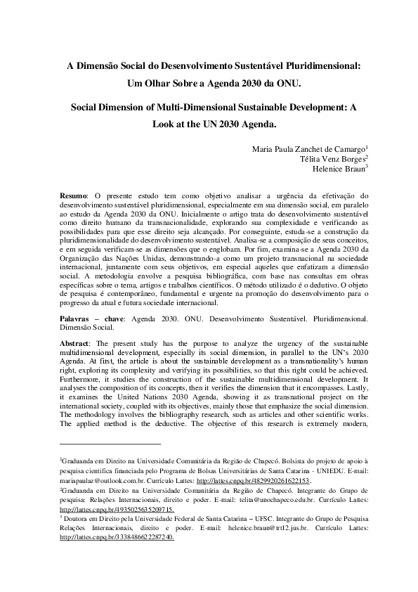 Pdf A Dimensao Social Do Desenvolvimento Sustentavel Pluridimensional Um Olhar Sobre A Agenda 30 Da Onu Maria Paula Zanchet De Camargo Academia Edu Pdf A Dimensao Social Do Desenvolvimento Sustentavel Pluridimensional Um Olhar Sobre A Agenda 30 Da Onu Maria Paula Zanchet De Camargo Academia Edu