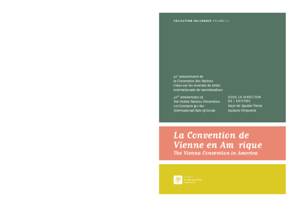 (PDF) La Convention de Vienne sur les contrats de vente internationale