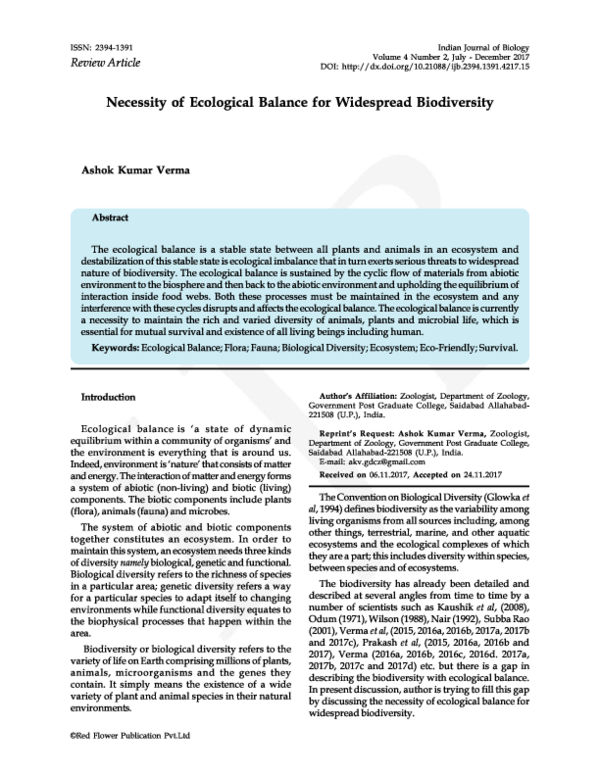Balance of ecosystem picture