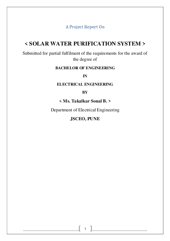 (PDF) A Project Report On BACHELOR OF ENGINEERING IN ELECTRICAL