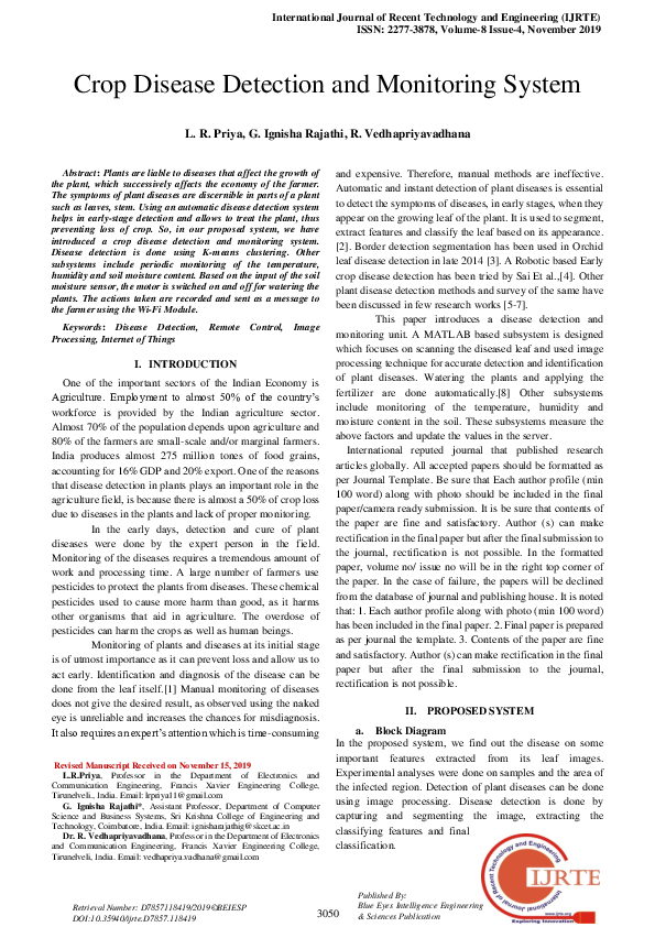 (PDF) International Journal of Recent Technology and Engineering (IJRTE