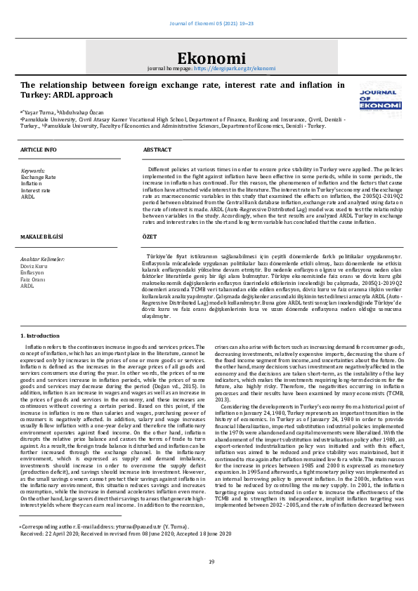 (PDF) The relationship between foreign exchange rate, interest rate and ...