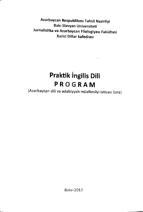 (PDF) Practical English language teaching Program for bachelor students