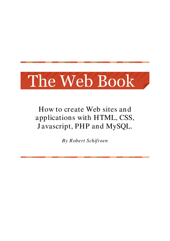 (PDF) How to create Web sites and applications with HTML, CSS ...