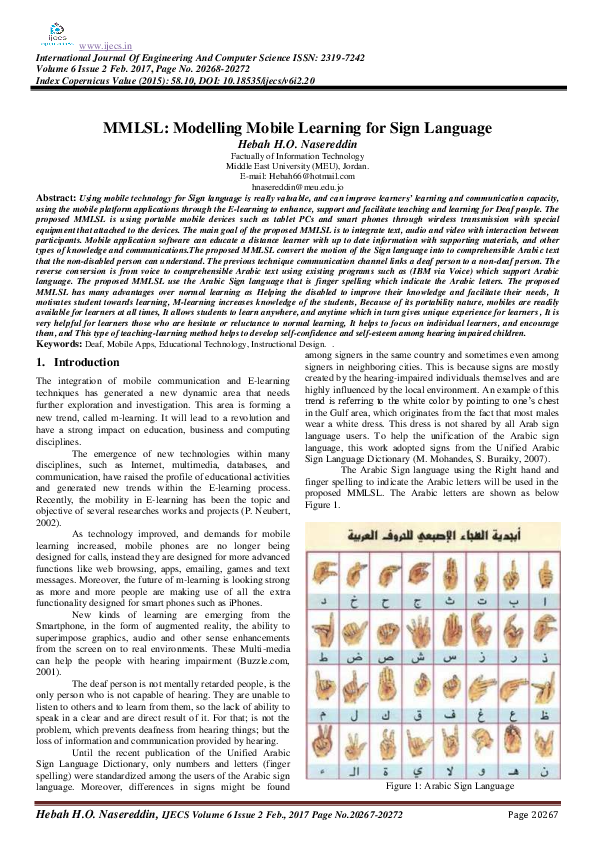 (PDF) MMLSL: Modelling Mobile Learning for Sign Language